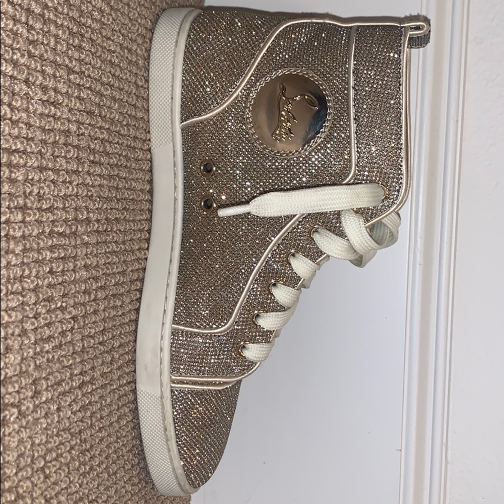 Gold Sparkly Christian Louboutin Sneakers